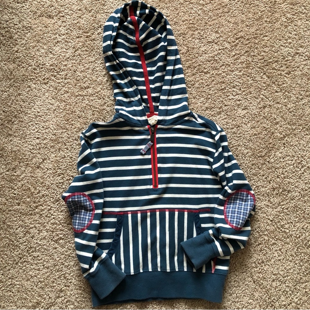 Matilda Jane with Joanna Gaines Kids Striped Quarter Zip Pullover Hoodie Size 4